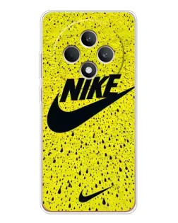 Чехол для OPPO Reno12 FS с картинкой «Желтый текстурный Nike»