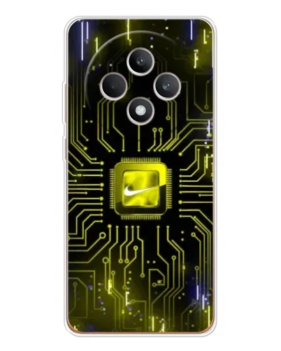 Чехол для OPPO Reno12 FS с картинкой «Nike — золотая искра» Чехол для OPPO Reno12 FS с картинкой «Nike — золотая искра»
