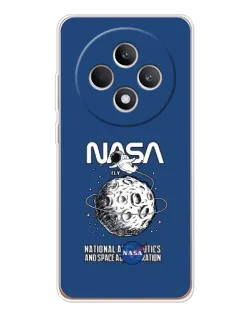 Чехол для OPPO Reno12 FS с картинкой «NASA — лунная миссия»