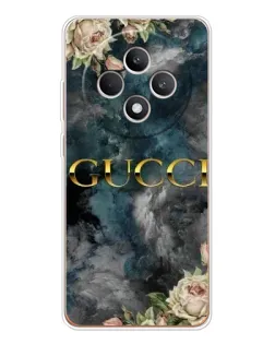Чехол для OPPO Reno12 FS с картинкой «Абстрактные цветы Gucci»