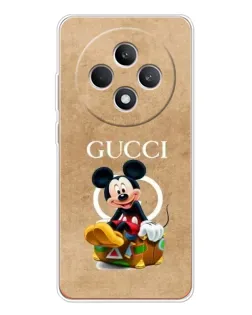 Чехол для OPPO Reno12 FS с картинкой «Микки Маус Gucci — крафт»