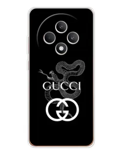 Чехол для OPPO Reno12 FS с картинкой «Gucci — серебряная змея»