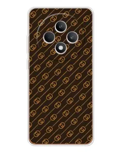 Чехол для OPPO Reno12 FS с картинкой «Gucci — золотые диагонали»