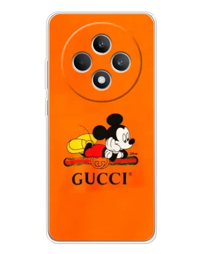 Чохол для OPPO Reno12 FS з картинкою «Міккі Маус Gucci — помаранч» Чохол для OPPO Reno12 FS з картинкою «Міккі Маус Gucci — помаранч»
