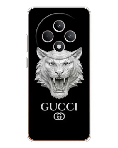 Чохол для OPPO Reno12 FS з картинкою «Gucci — срібний лев» Чохол для OPPO Reno12 FS з картинкою «Gucci — срібний лев»