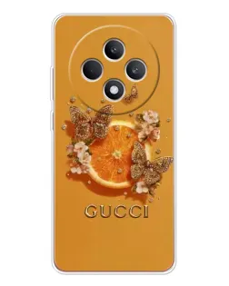 Чохол для OPPO Reno12 FS з картинкою «Gucci — золоті метелики»