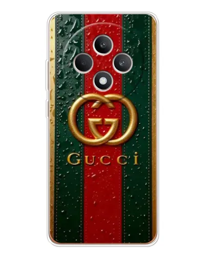 Чохол для OPPO Reno12 FS з картинкою «Gucci — фірмова смуга та золото» Чохол для OPPO Reno12 FS з картинкою «Gucci — фірмова смуга та золото»