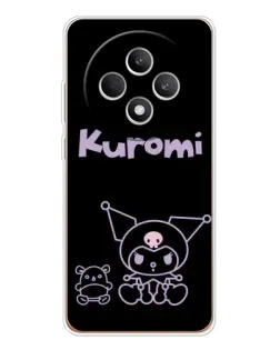 Чохол для OPPO Reno12 FS з картинкою «Kuromi — чорний мінімалізм» Чохол для OPPO Reno12 FS з картинкою «Kuromi — чорний мінімалізм»
