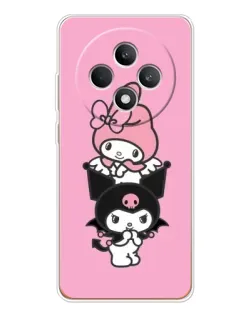 Чехол для OPPO Reno12 FS с картинкой «My Melody и Kuromi»