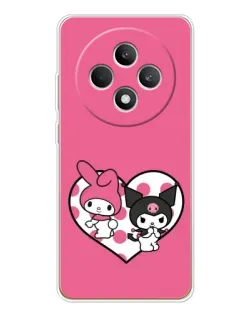 Чехол для OPPO Reno12 FS с картинкой «Kuromi и My Melody»