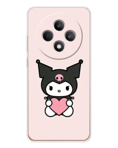 Чехол для OPPO Reno12 FS с картинкой «Kuromi и сердце» Чехол для OPPO Reno12 FS с картинкой «Kuromi и сердце»