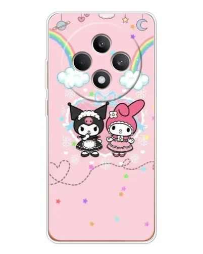 Чехол для OPPO Reno12 FS с картинкой «My Melody и Kuromi» Чехол для OPPO Reno12 FS с картинкой «My Melody и Kuromi»