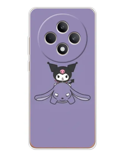 Чехол для OPPO Reno12 FS с картинкой «Kuromi на лиловом фоне» Чехол для OPPO Reno12 FS с картинкой «Kuromi на лиловом фоне»