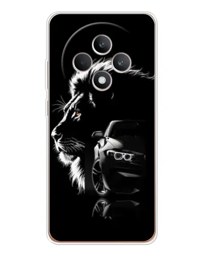 Чехол для OPPO Reno12 FS с картинкой «BMW и лев» Чехол для OPPO Reno12 FS с картинкой «BMW и лев»