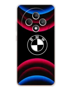 Чехол для OPPO Reno12 FS с картинкой «Логотип BMW и неоновые дуги»