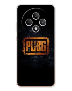 Чехол для OPPO Reno12 FS с картинкой «PUBG — золотой логотип»