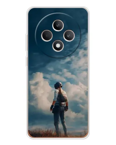 Чехол для OPPO Reno12 FS с картинкой «Герой PUBG на скале»