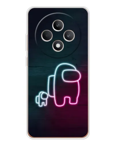 Чехол для OPPO Reno12 FS с картинкой «Among Us неон-арт» Чехол для OPPO Reno12 FS с картинкой «Among Us неон-арт»