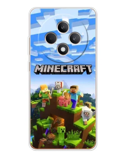 Чехол для OPPO Reno12 FS с картинкой «Minecraft классический мир»