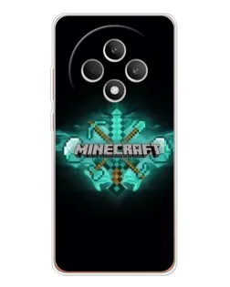 Чехол для OPPO Reno12 FS с картинкой «Minecraft Diamond лого» Чехол для OPPO Reno12 FS с картинкой «Minecraft Diamond лого»