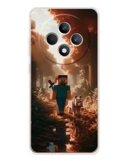 Чехол для OPPO Reno12 FS с картинкой «Стив в лесу» Чехол для OPPO Reno12 FS с картинкой «Стив в лесу»