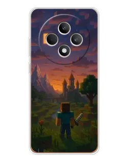 Чехол для OPPO Reno12 FS с картинкой «Стив у башни» Чехол для OPPO Reno12 FS с картинкой «Стив у башни»
