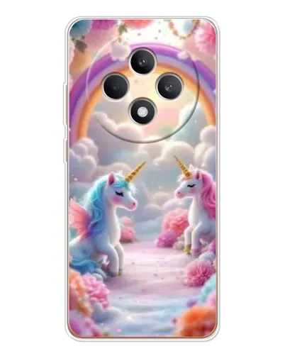 Чехол для OPPO Reno12 FS с картинкой «Радуга и единороги» Чехол для OPPO Reno12 FS с картинкой «Радуга и единороги»