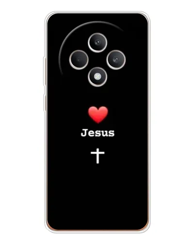 Чехол для OPPO Reno12 FS с картинкой «Сердце - Jesus» Чехол для OPPO Reno12 FS с картинкой «Сердце - Jesus»
