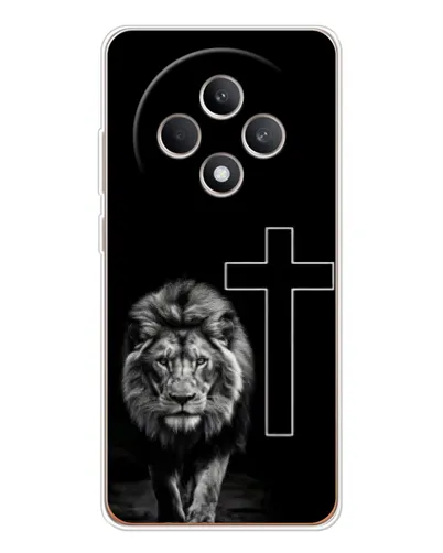 Чехол для OPPO Reno12 FS с картинкой «Лев и Крест» Чехол для OPPO Reno12 FS с картинкой «Лев и Крест»