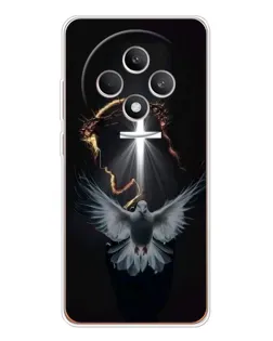 Чехол для OPPO Reno12 FS с картинкой «Голубь и Свет»