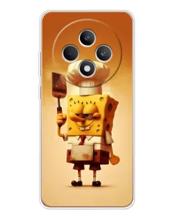 Чехол для OPPO Reno12 FS с картинкой «Губка Боб повар»