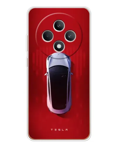 Чехол для OPPO Reno12 FS с картинкой «Tesla Top View»