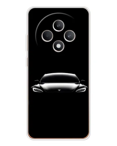 Чехол для OPPO Reno12 FS с картинкой «Фары Tesla Night»