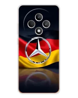 Чехол для OPPO Reno12 FS с картинкой «Mercedes — флаг Германии»