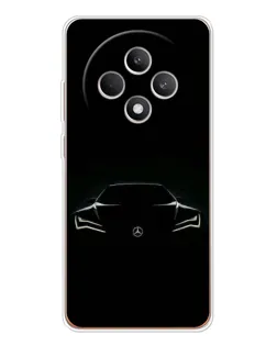 Чехол для OPPO Reno12 FS с картинкой «Mercedes — силуэт авто»