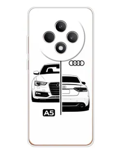 Чехол для OPPO Reno12 FS с картинкой «Audi — контрастный дизайн»
