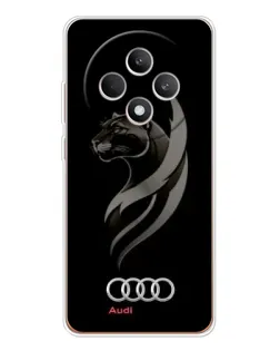 Чехол для OPPO Reno12 FS с картинкой «Графика — пантера и Audi»