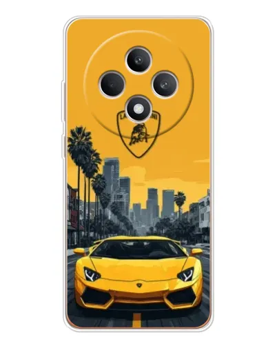 Чехол для OPPO Reno12 FS с картинкой «Желтый Lamborghini город» Чехол для OPPO Reno12 FS с картинкой «Желтый Lamborghini город»