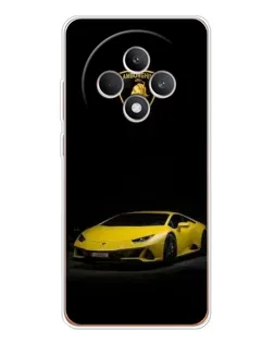 Чехол для OPPO Reno12 FS с картинкой «Lamborghini желтый акцент»