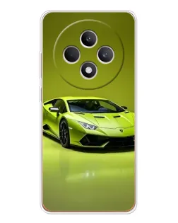 Чехол для OPPO Reno12 FS с картинкой «Салатовый Lamborghini Huracan»