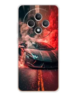 Чехол для OPPO Reno12 FS с картинкой «Lamborghini красный дым»