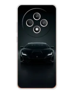 Чехол для OPPO Reno12 FS с картинкой «Черный Lamborghini Aventador»