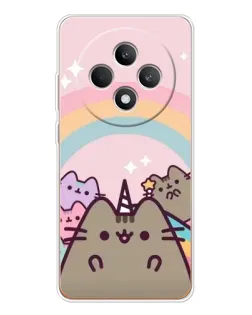 Чехол для OPPO Reno12 FS с картинкой «Единорог Pusheen» Чехол для OPPO Reno12 FS с картинкой «Единорог Pusheen»