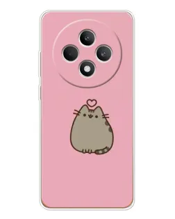 Чехол для OPPO Reno12 FS с картинкой «Pusheen сердце» Чехол для OPPO Reno12 FS с картинкой «Pusheen сердце»