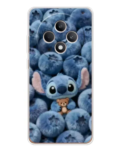 Чехол для OPPO Reno12 FS с картинкой «Стич и голубика» Чехол для OPPO Reno12 FS с картинкой «Стич и голубика»