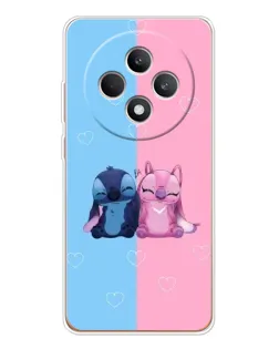 Чехол для OPPO Reno12 FS с картинкой «Stitch и Angel Love» Чехол для OPPO Reno12 FS с картинкой «Stitch и Angel Love»