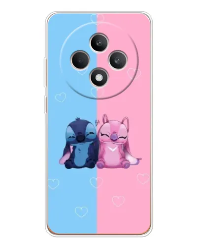 Чехол для OPPO Reno12 FS с картинкой «Stitch и Angel Love» Чехол для OPPO Reno12 FS с картинкой «Stitch и Angel Love»