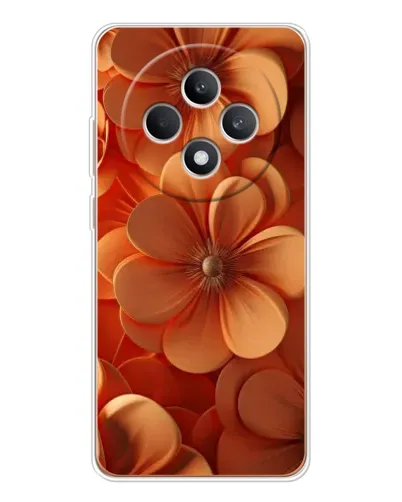 Чехол для OPPO Reno12 FS с картинкой «Оранжевый макро цветок»