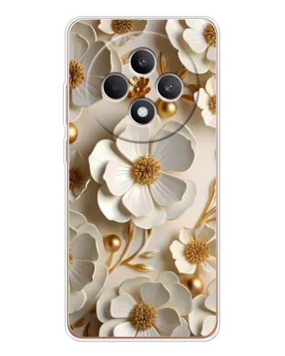 Чехол для OPPO Reno12 FS с картинкой «Белие бумажние  цвети»
