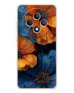 Чохол для OPPO Reno12 FS з картинкою «Яскрава синьо-помаранчева флора» Чохол для OPPO Reno12 FS з картинкою «Яскрава синьо-помаранчева флора»